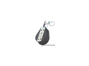 Poulie sur billes simple fixe/tournante U 6×22 mm