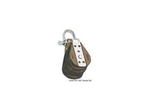 Poulie sur billes double avec manille 6x22mm