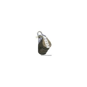 Poulie sur billes triple avec manille 6x22mm