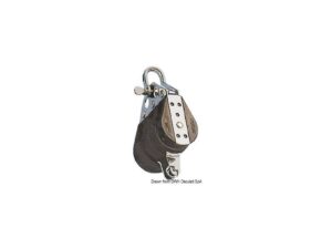Poulie sur billes triple manille et ringot 6×22 mm