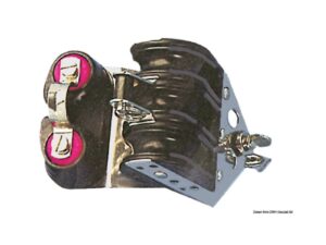 Poulie sur bille triple avec coinceur 6x22 avec ringot pour voilier