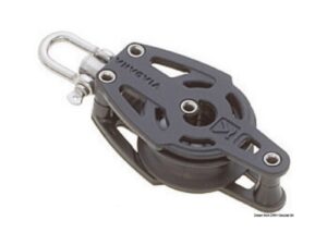 Poulie simple pivotante ou blocable avec ringot pour voilier