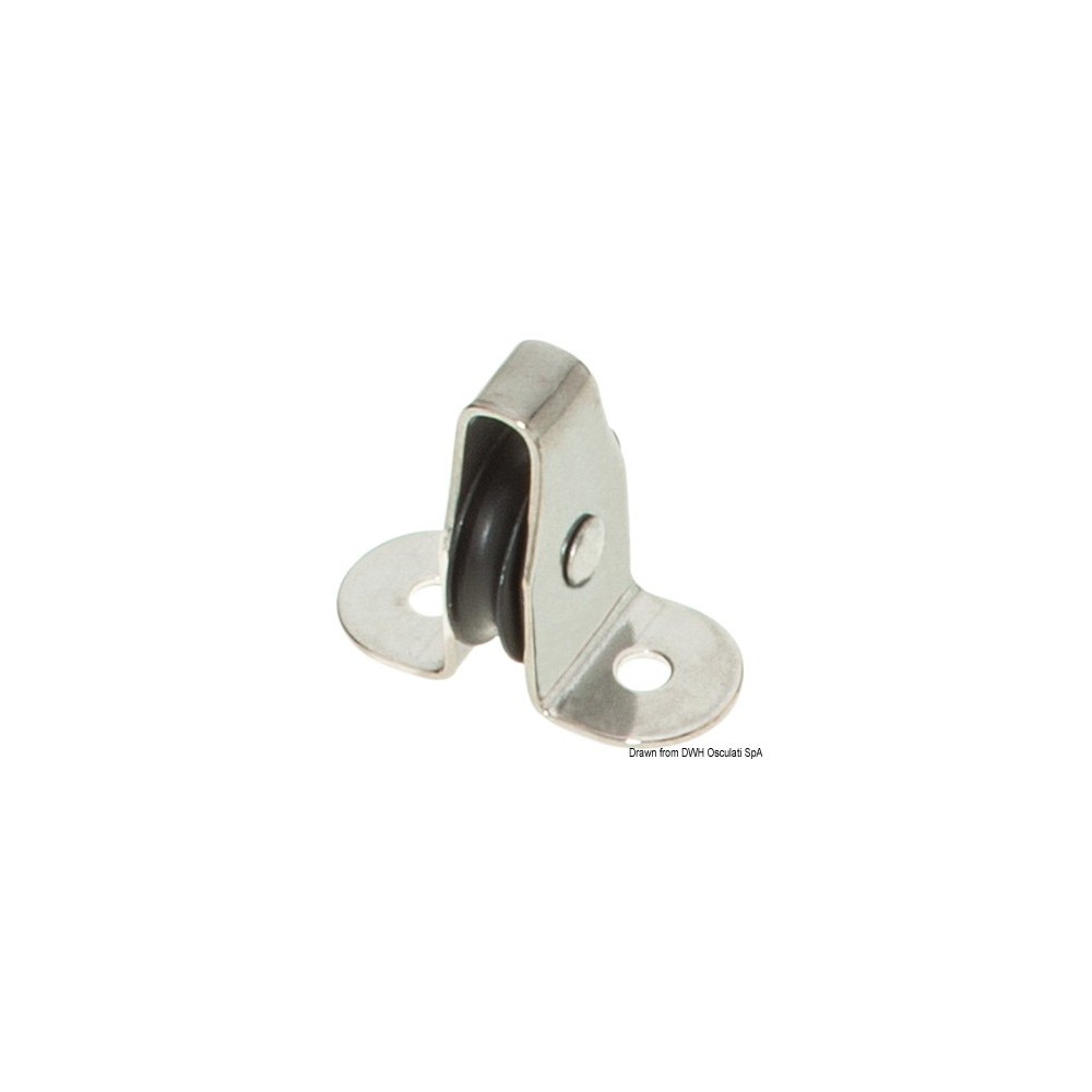 Petite poulie inox verticale aluminium 2,5 mm