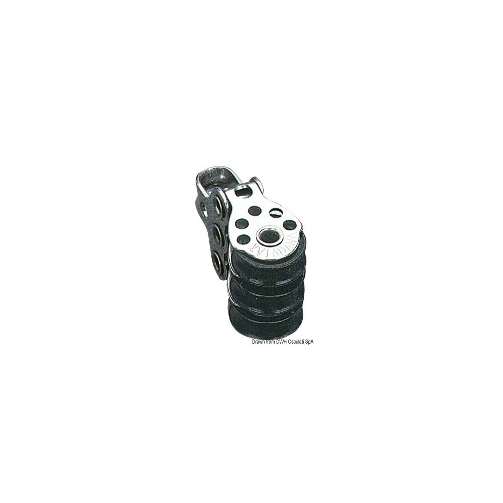 Mini poulie triple inox 17x5