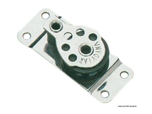 Poulie simple inox à plat base incurvée 25x8