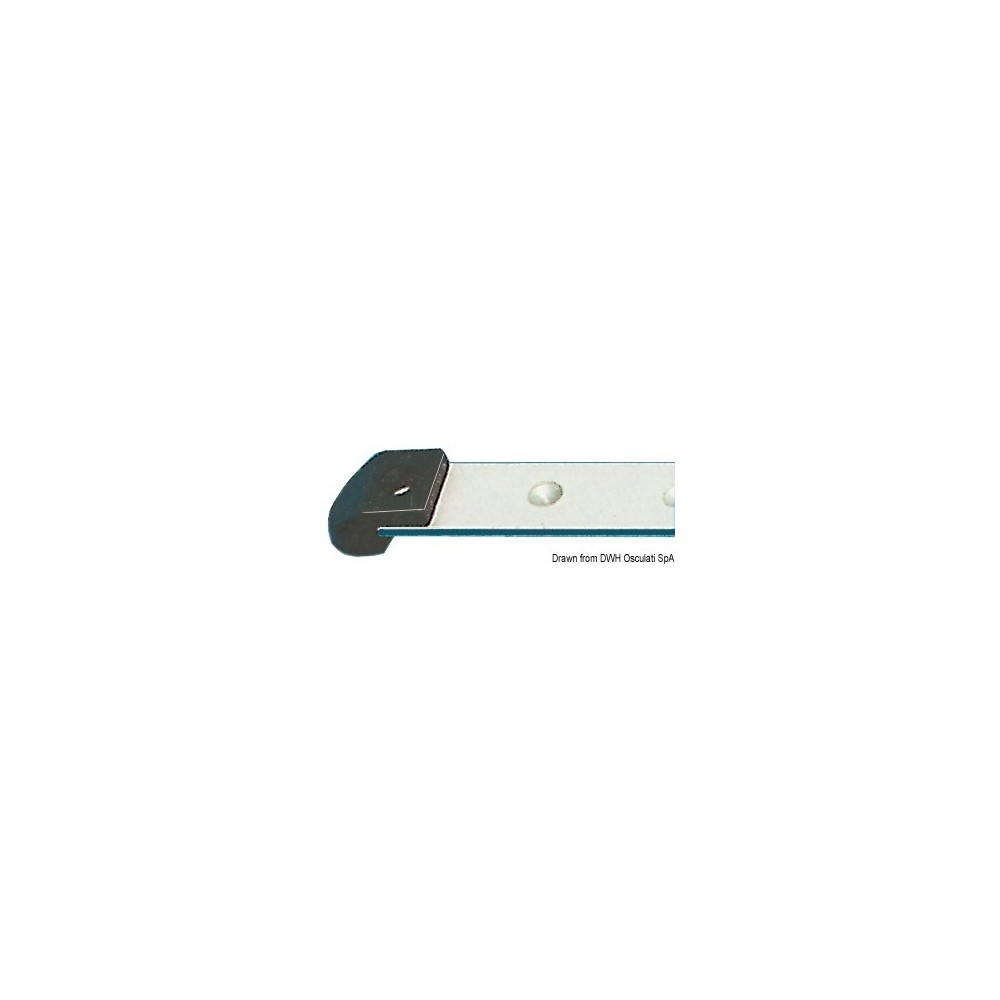 Rail aluminium anodisé 22x3mm (barre 2m)