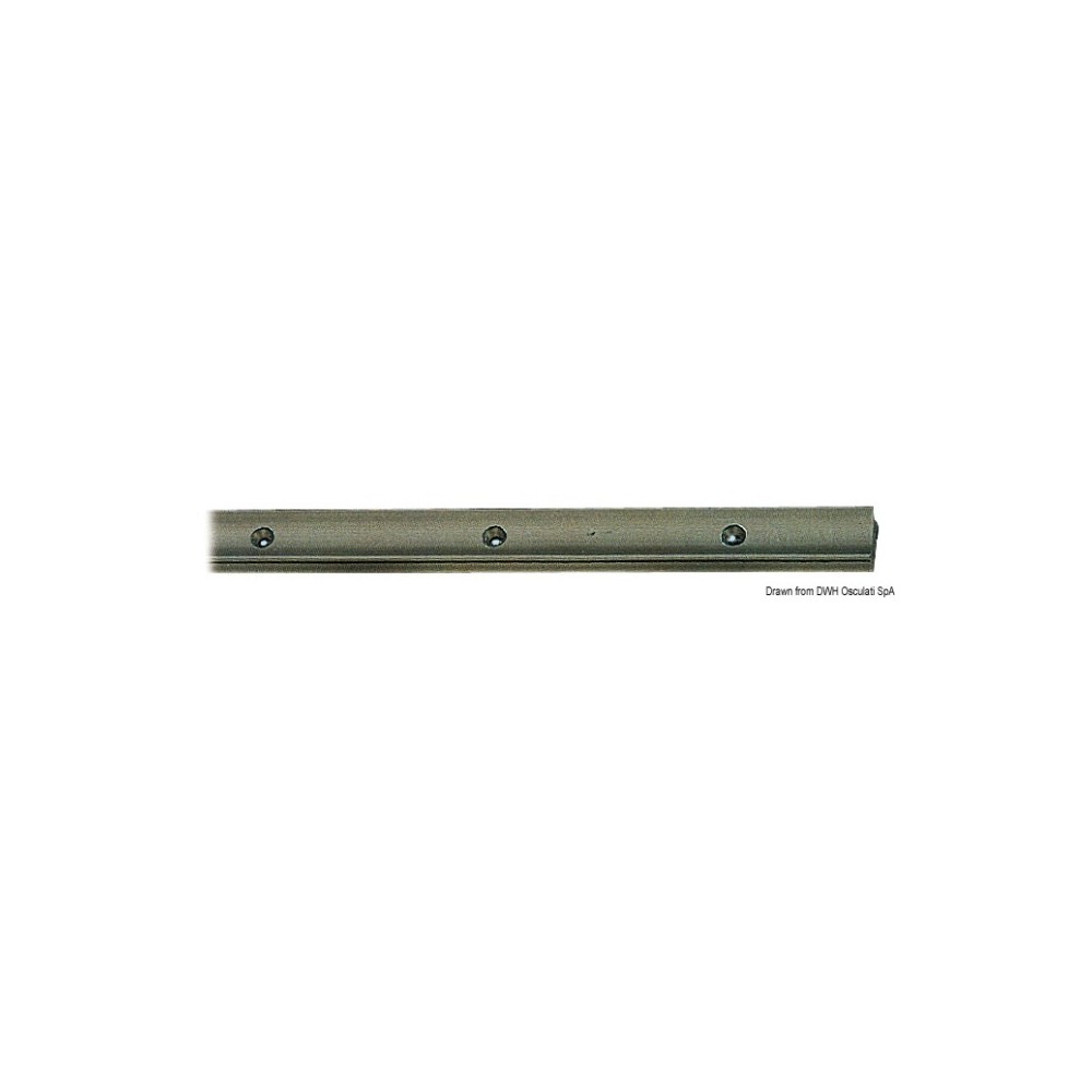 Rail aluminium anodisé + PTFE 25x16mm 2m