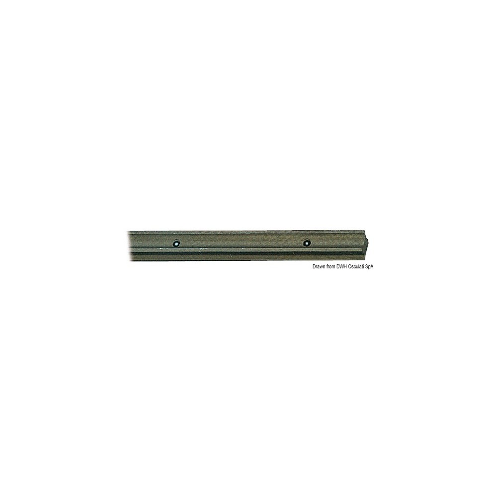 Rail en X aluminium anodisé + PTFE barre 2m