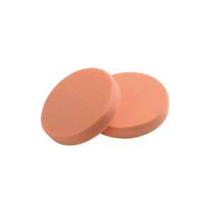 Tampons en mousse orange 80x30 mm moyen-rigide 2 pièces