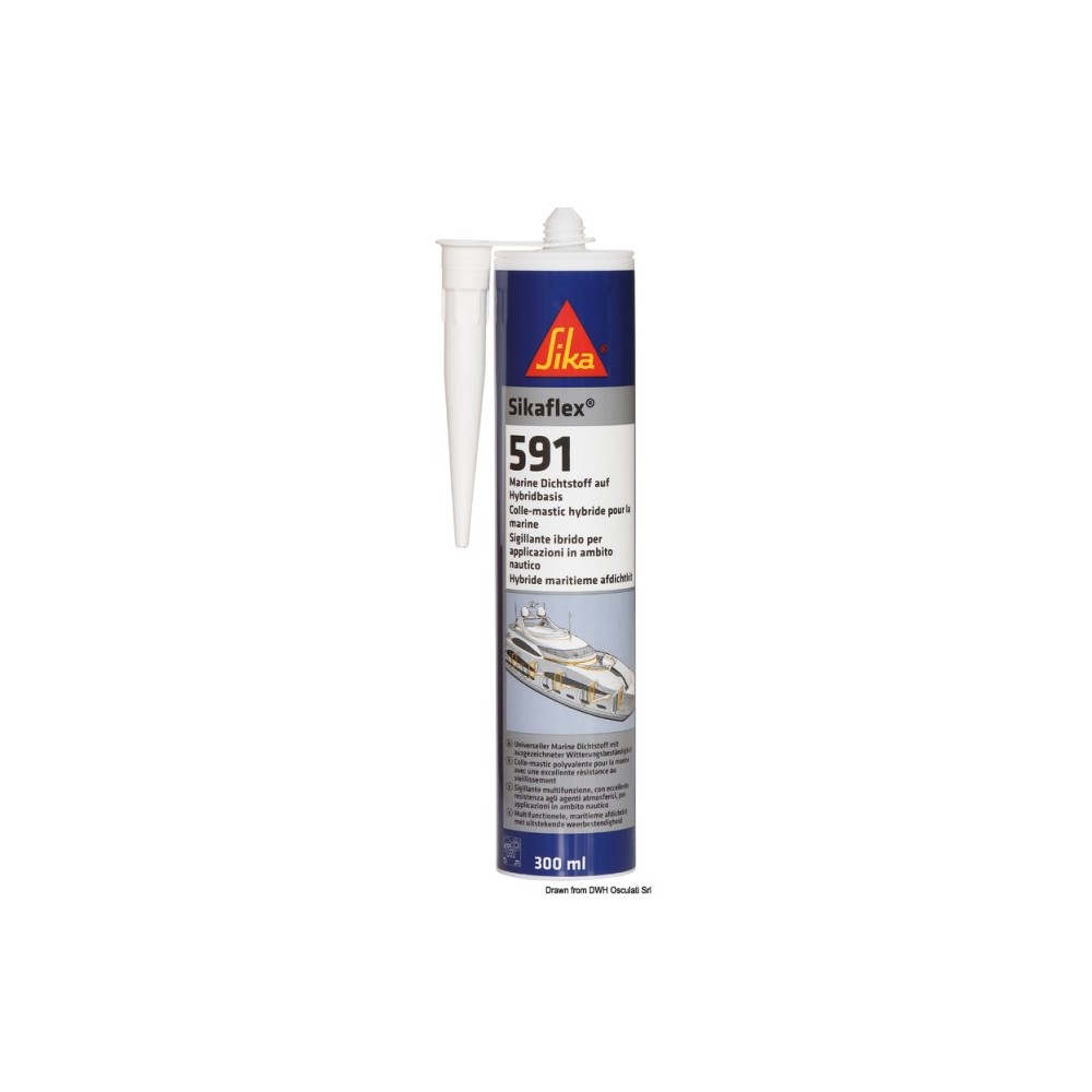 Scellant avec polymères SIKAFLEX 591 blanc 300 ml