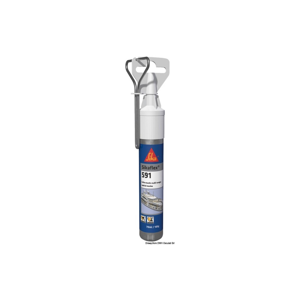 Mastic polymère Sikaflex 591 blanc 70 ml
