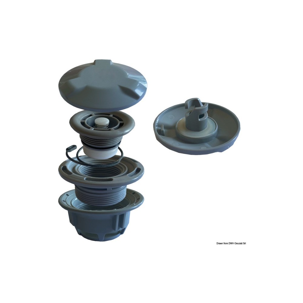 Valve de gonflage à noyau interchangeable grise – Image 3