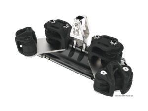Mainsheet car 1 upstand double control line sheave w/cleat