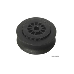 Sheave on ball bearings for deck organizer