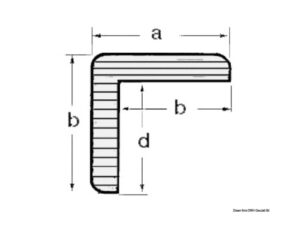 Profil teck en L 23x23 mm