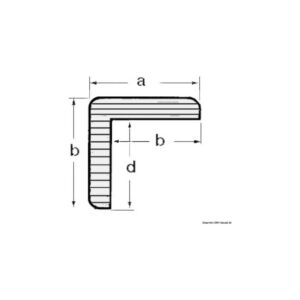 Profil teck en L 23x23 mm