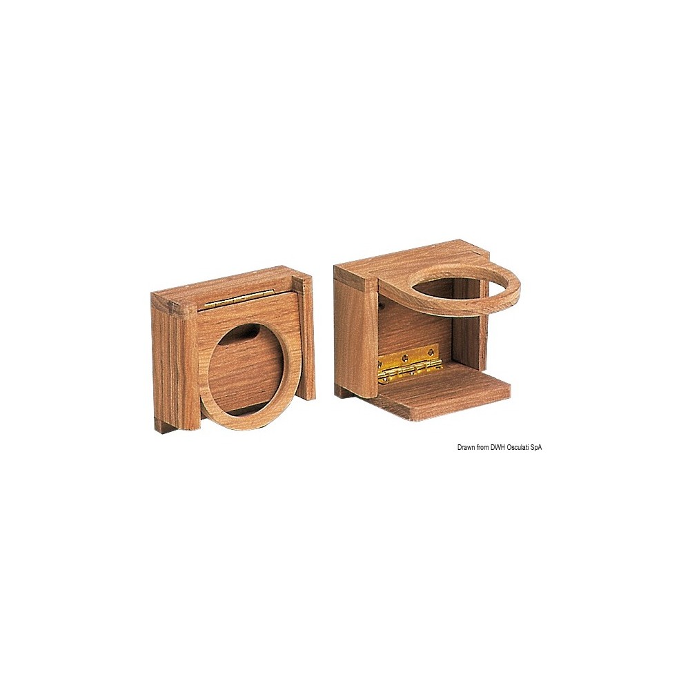 Porte-verres mural teck