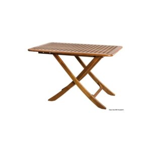 Table teck pliante 125x80 cm