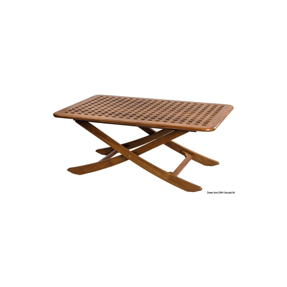 Table teck pliante 110x70 cm – Image 2