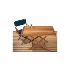 Table teck pliante 118x70 cm