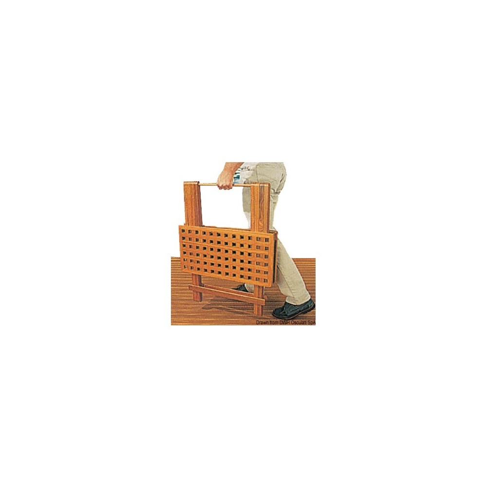 Table teck pliante 60x60 cm – Image 2