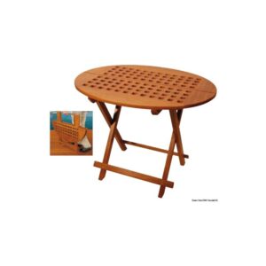 Table teck ovale 80x65x57 cm