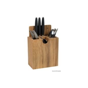Porte-couverts teck ARC 150x210x80 mm