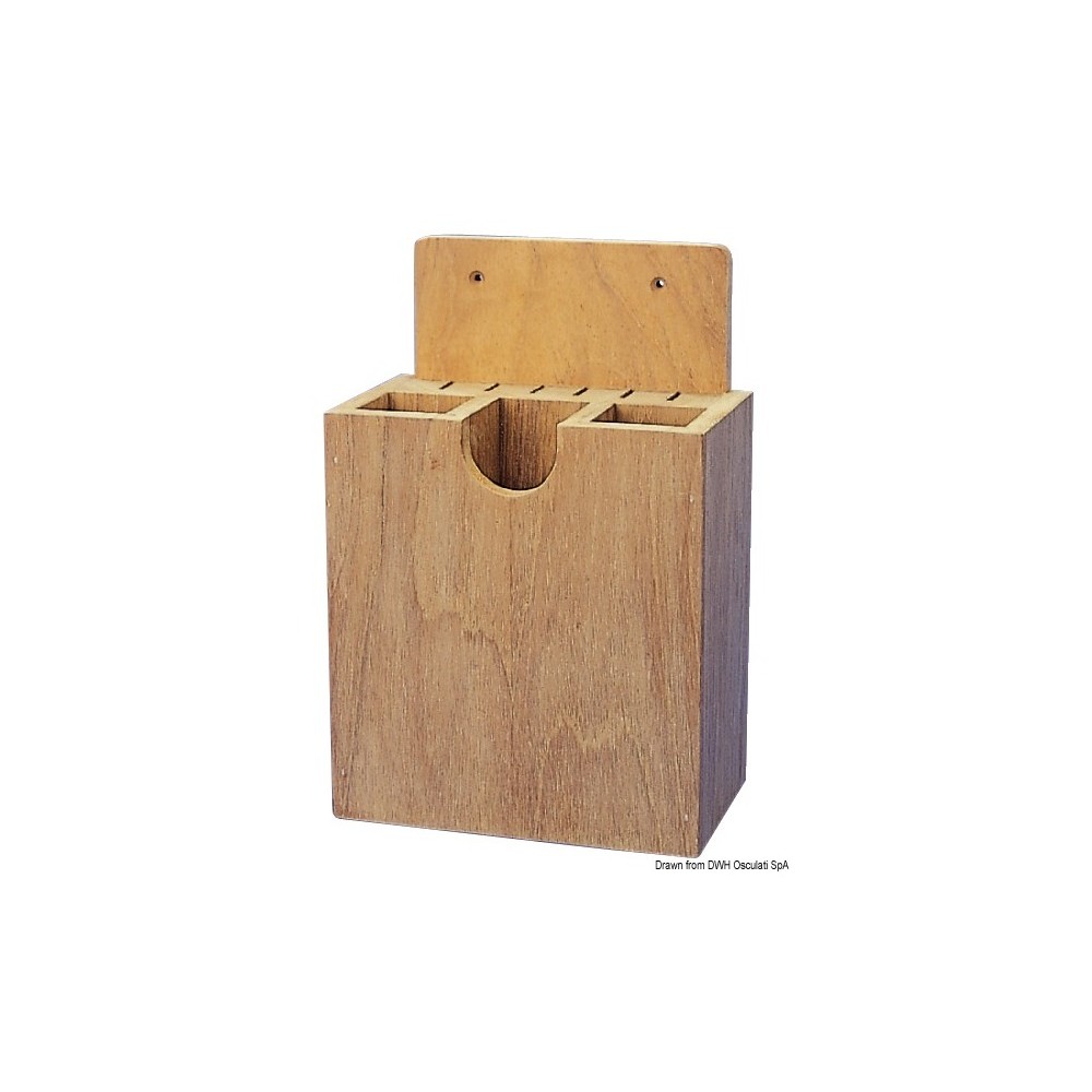 Porte-couverts teck ARC 150x210x80 mm – Image 2