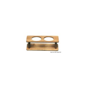 Support teck p. 2 bouteilles 260x115x105 mm
