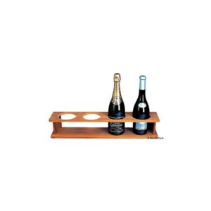 Support teck p. 4 bouteilles 560x115x105 mm