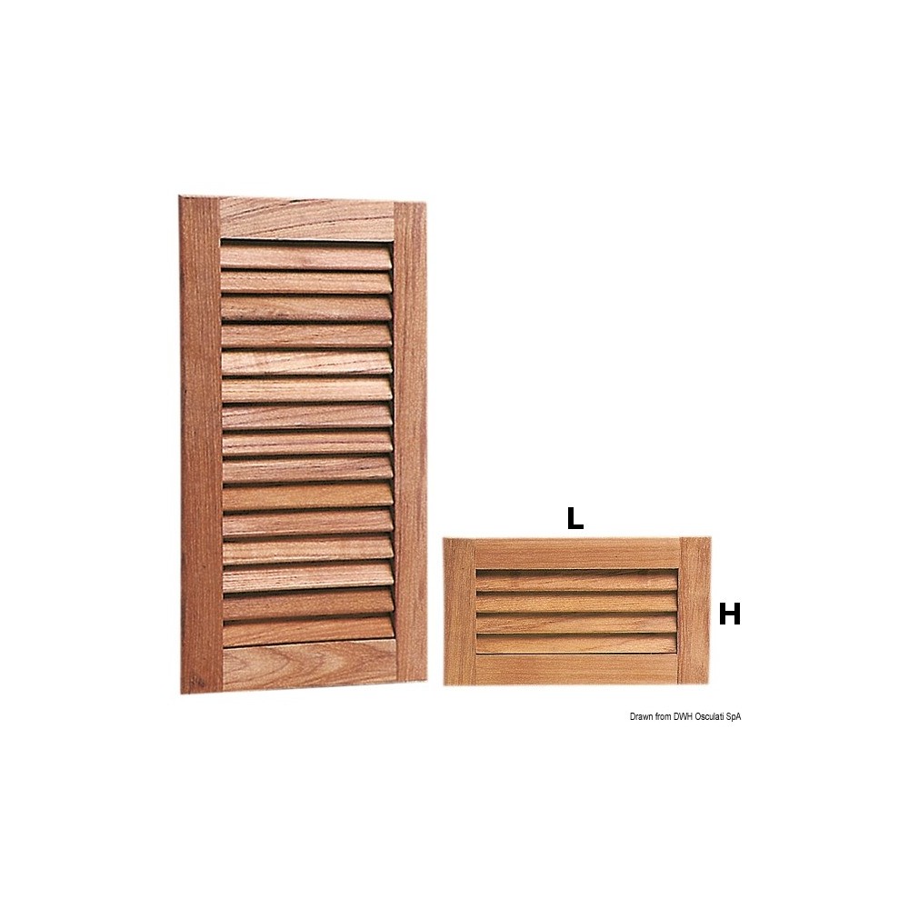 Grille aération teck 452x237 mm