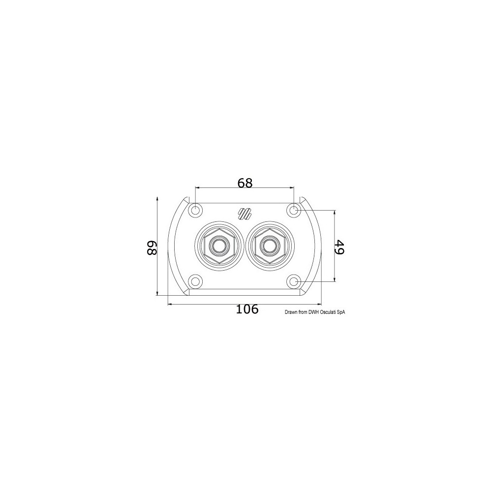 Passe paroi blanche double raccord – Image 2