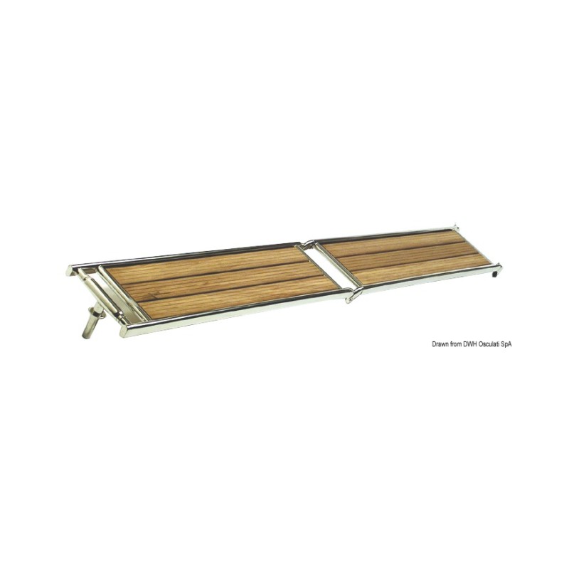 Passerelle pliable AISI316/iroko 160 cm Inox AISI 316 – Image 4