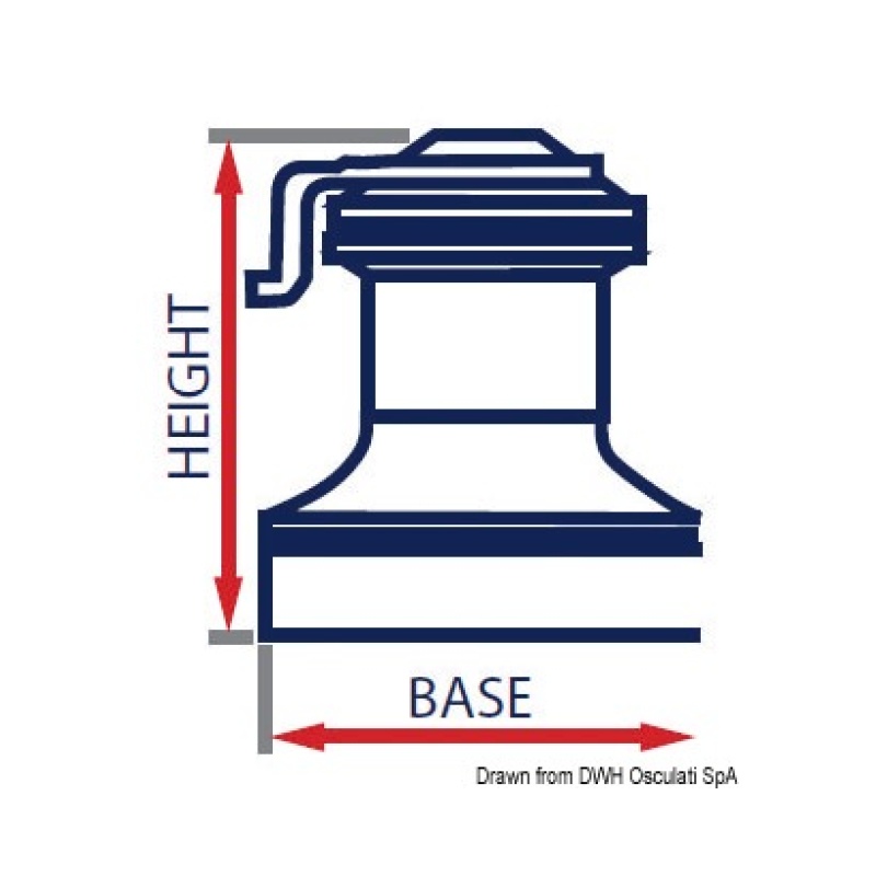 Housse de winch self-tailing 164 x 138 mm bleu – Image 4