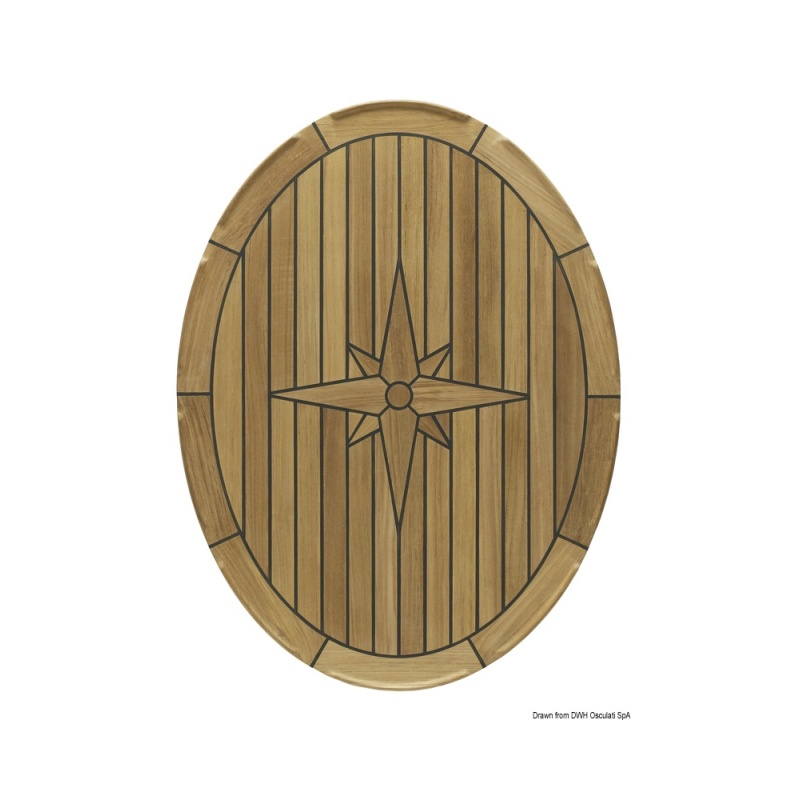 Table teck ovale 80x65x57 cm – Image 3
