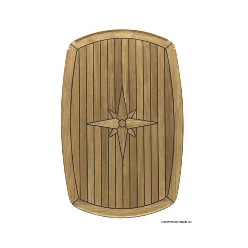 Table teck ovale 80x65x57 cm – Image 4